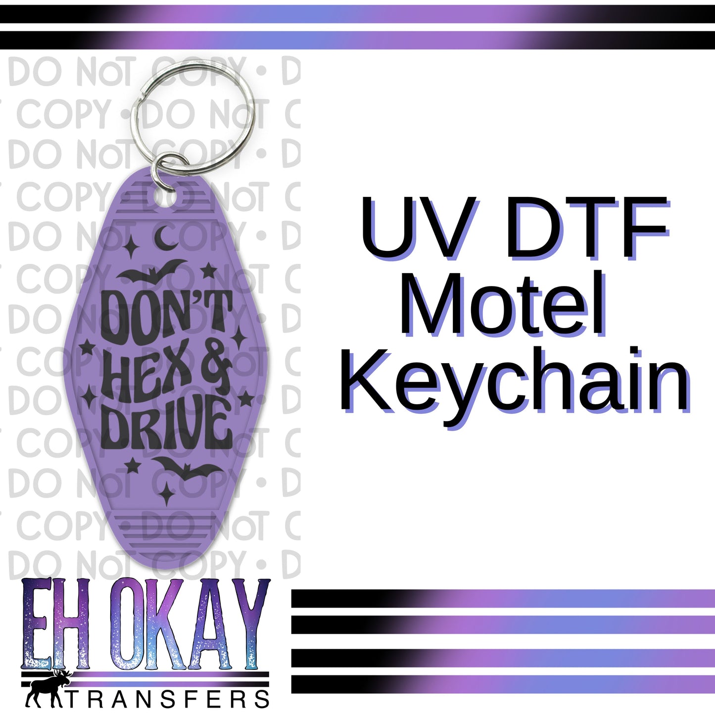 Don't Hex & Drive - UV DTF Keychain Decal