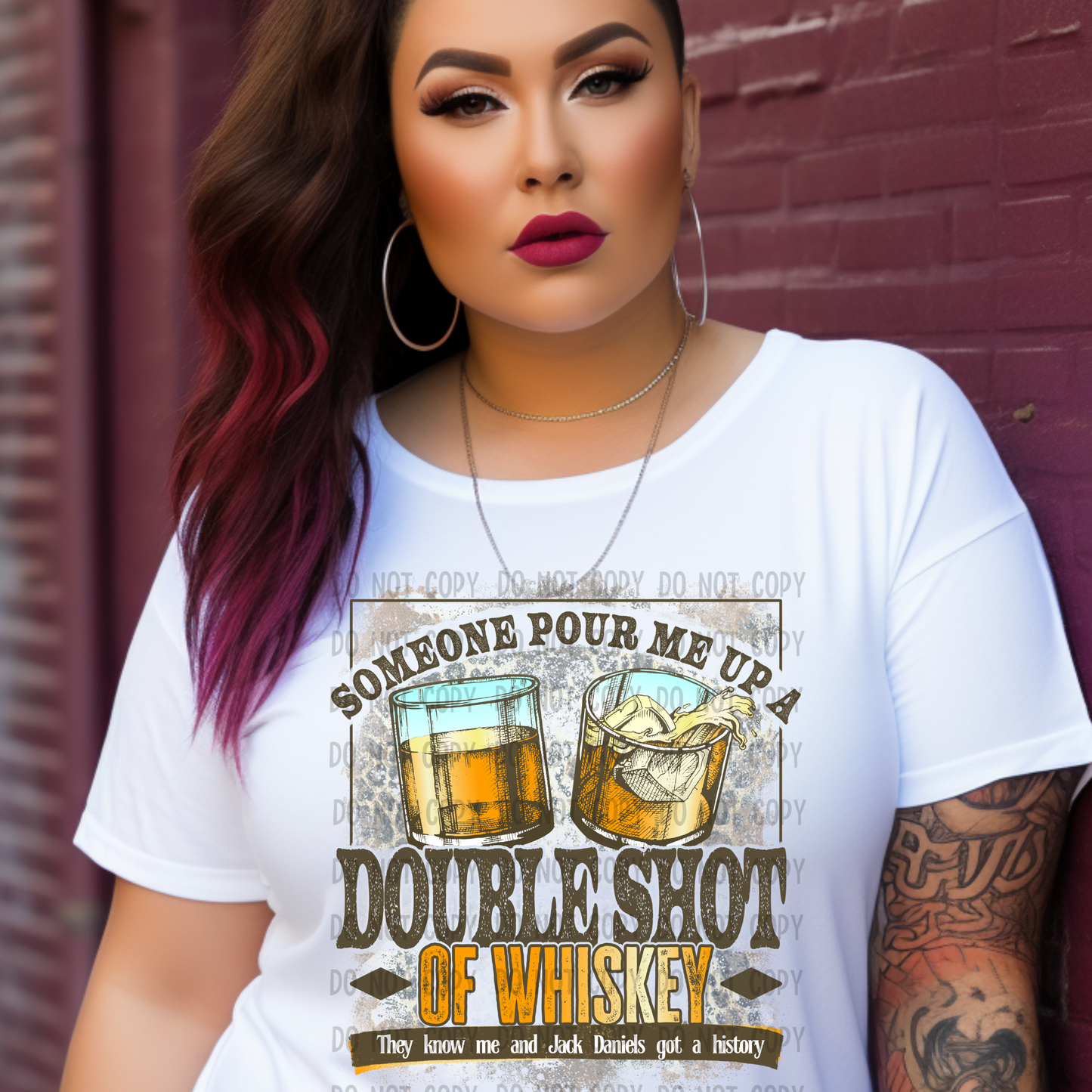 Double shot of whiskey - Sublimation