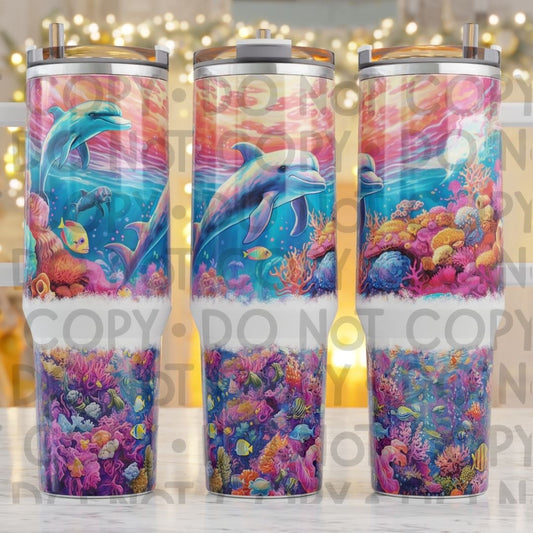 Dolphins - 40oz  Sublimation Wrap