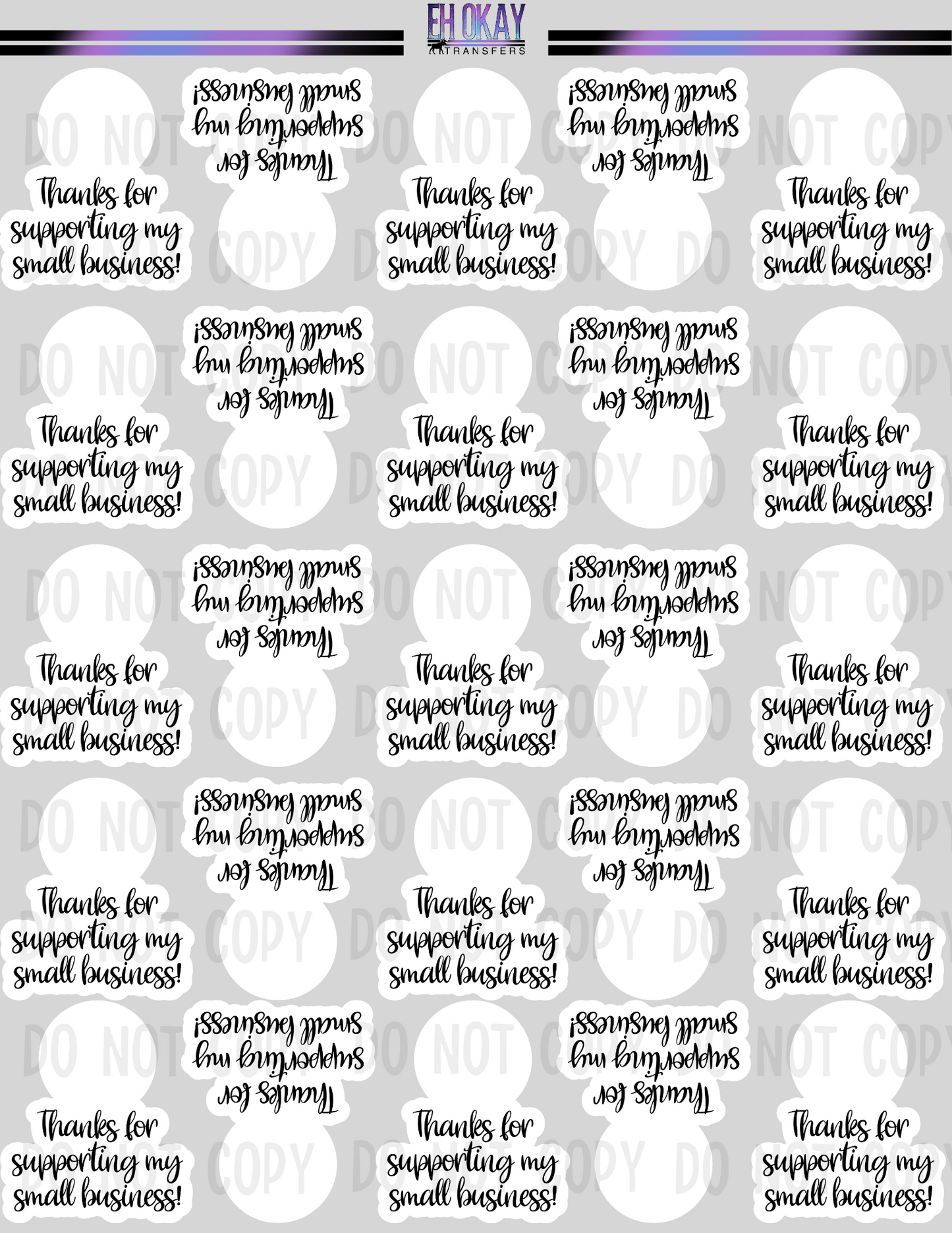 Thanks - Vinyl sticker sheet