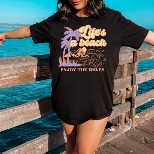 Life's A Beach Distressed - DTF