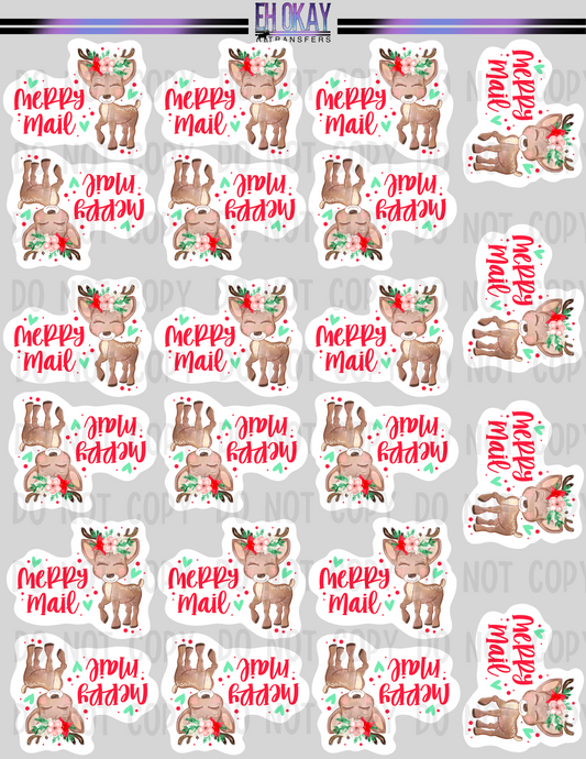 Merry Mail - Vinyl sticker sheet