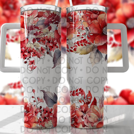 Flowers - 40oz  Sublimation Wrap