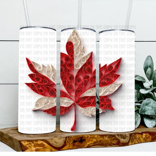 Canadian Leaf - Sublimation 20oz Tapered or Straight Wrap