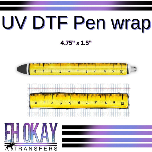 Ruler Pen Wrap - UV DTF