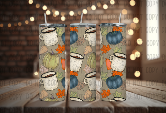 Fall coffee - Sublimation 20oz Straight Wrap