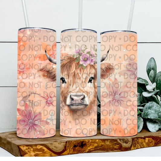 Cute Cow - Sublimation 20oz Tapered or Straight Wrap