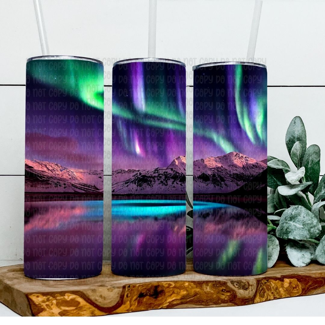 Northern Lights - Sublimation 20oz Skinny Straight Wrap