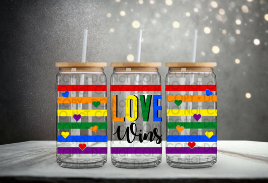 Love Wins Wrap 16oz - UV DTF