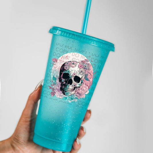 Floral Skull - UV DTF Decal