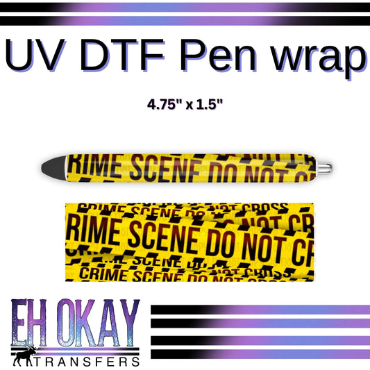 Crime Scene Pen Wrap - UV DTF