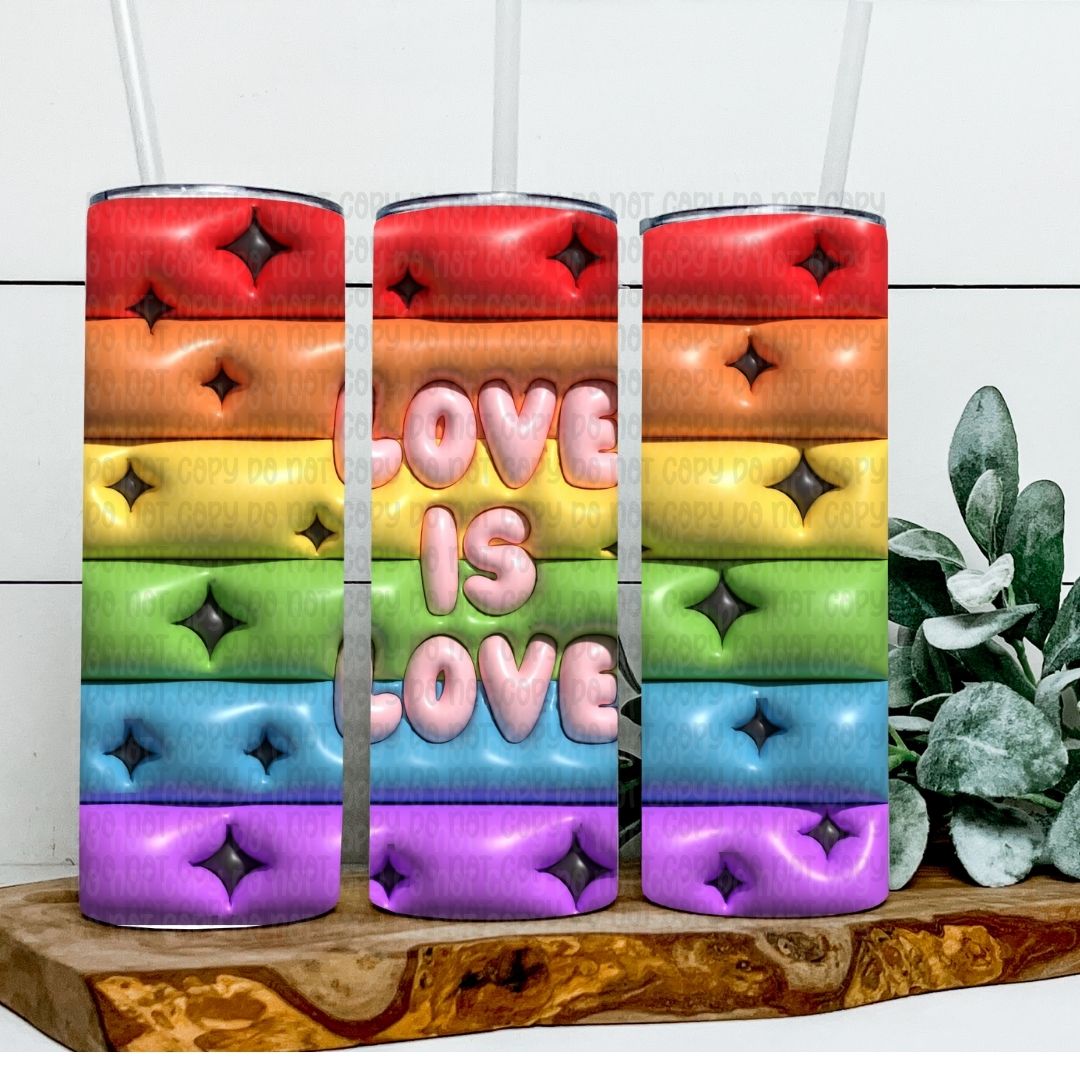 Love Is Love - Sublimation 20oz Skinny Straight Wrap