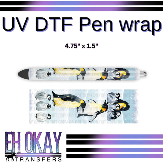 Penguins Pen Wrap - UV DTF