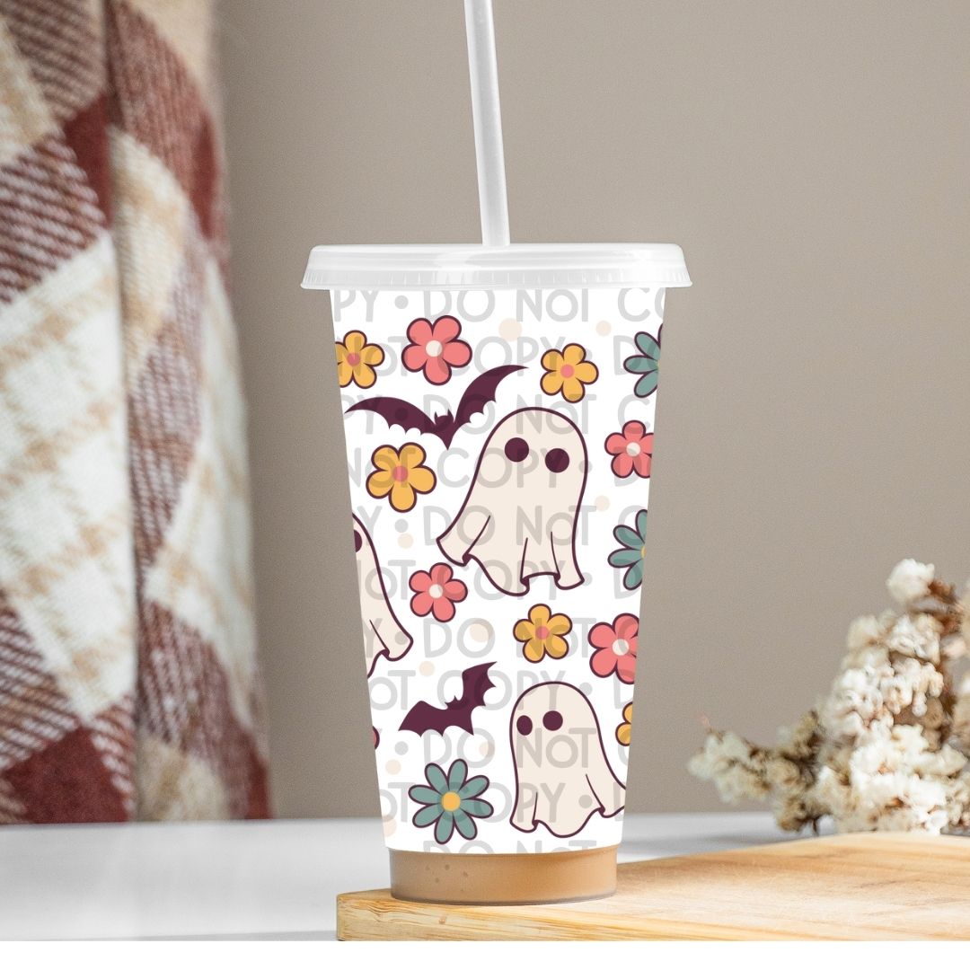 Ghosts & Flowers - UV DTF 24oz Wrap