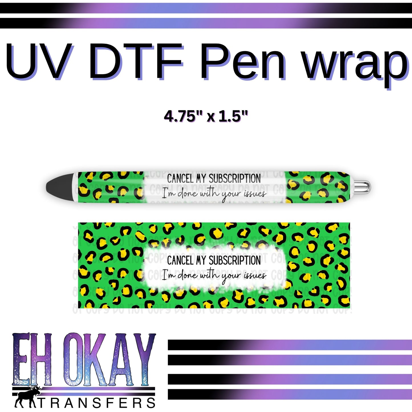 Cancel My Subscription Pen Wrap - UV DTF