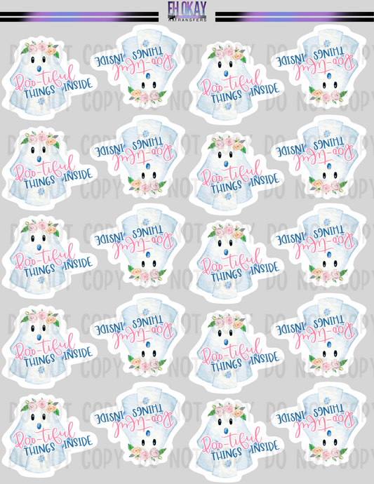 Bootiful things - Vinyl sticker sheet