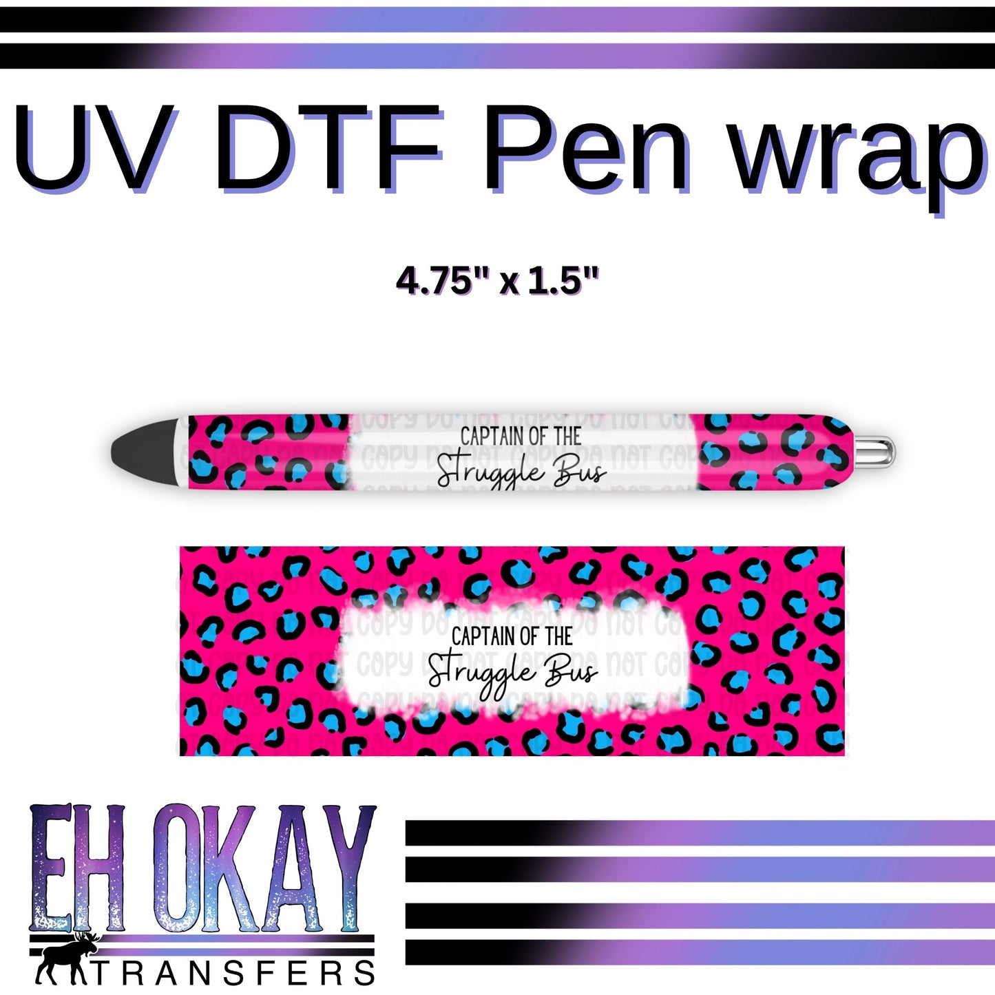 Captain Of The Pen Wrap - UV DTF