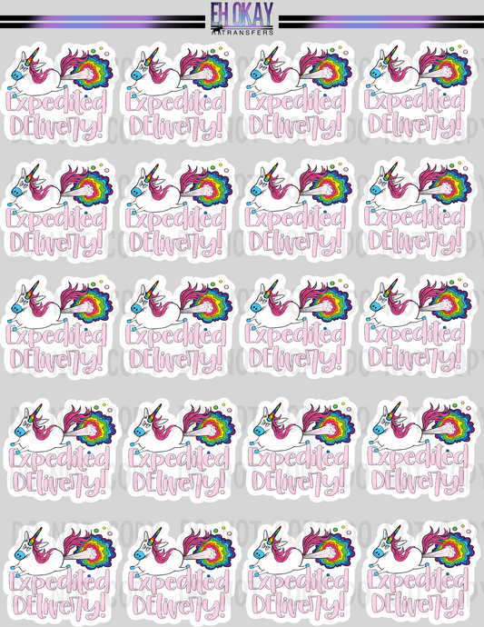 Delivery - Vinyl sticker sheet