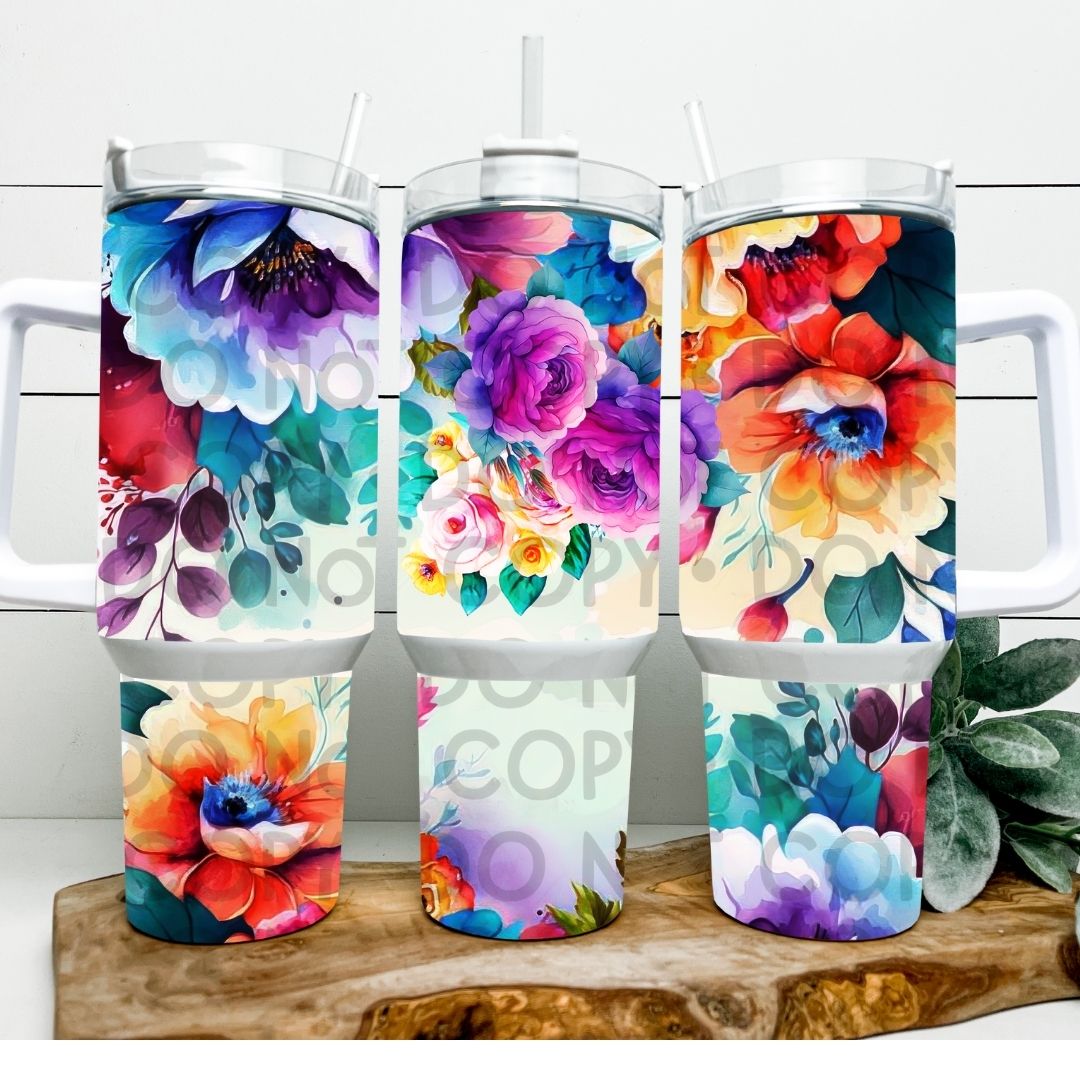 Floral - 40oz  Sublimation Wrap