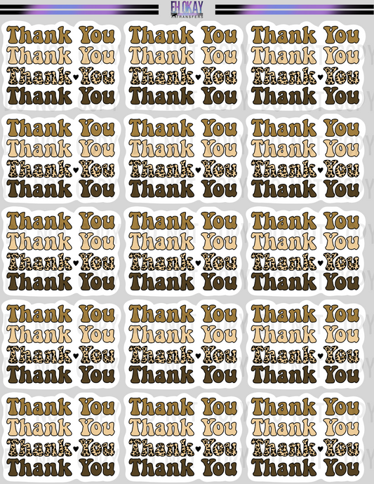 Thank you - Vinyl sticker sheet