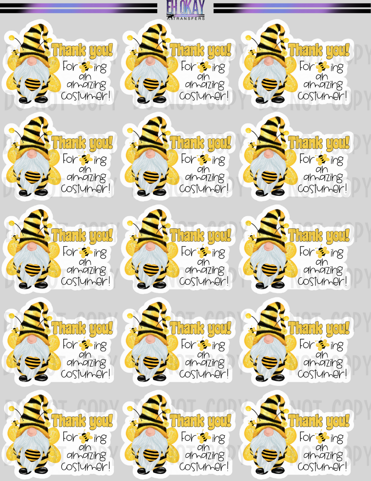 Thank you - Vinyl sticker sheet