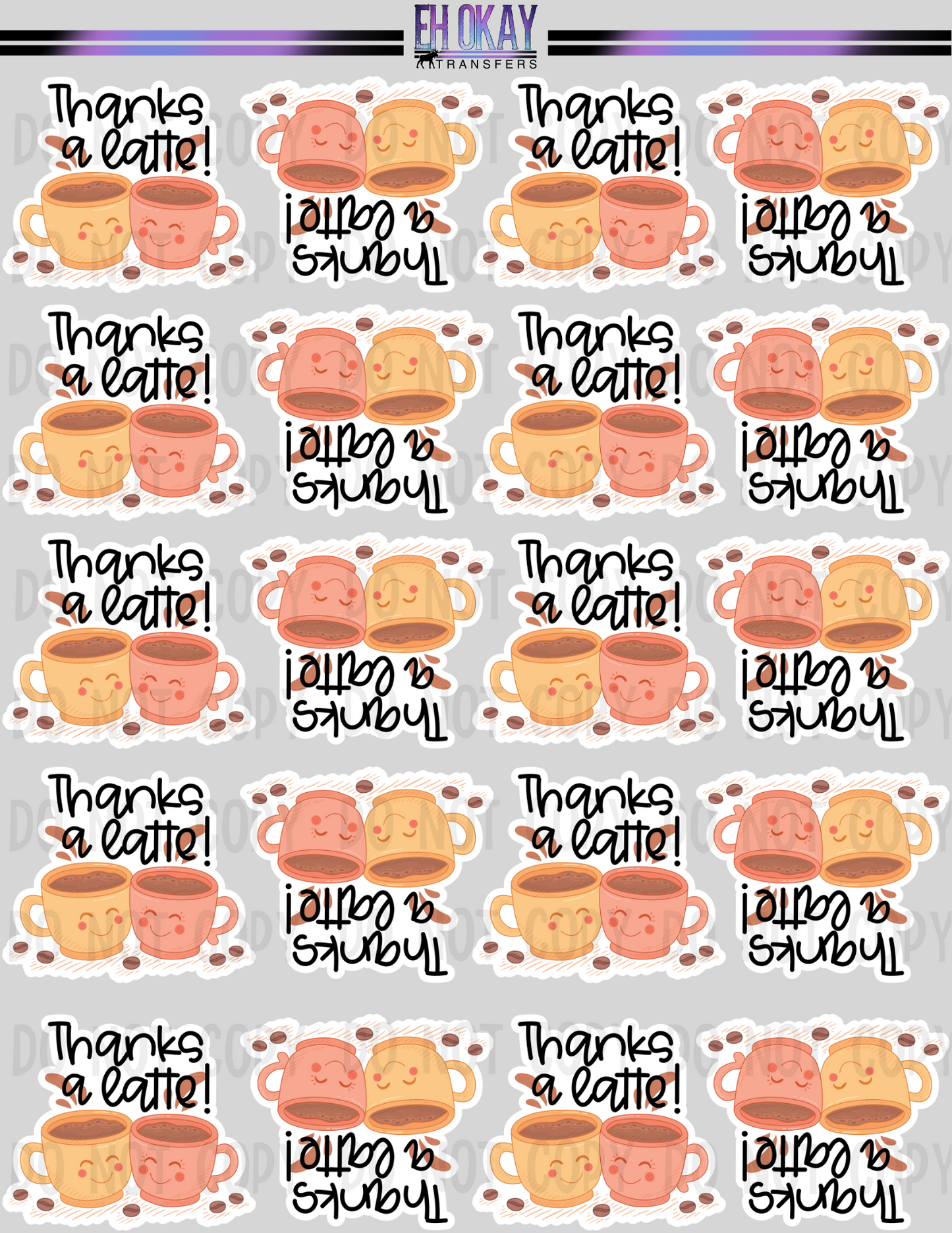 Thanks - Vinyl sticker sheet