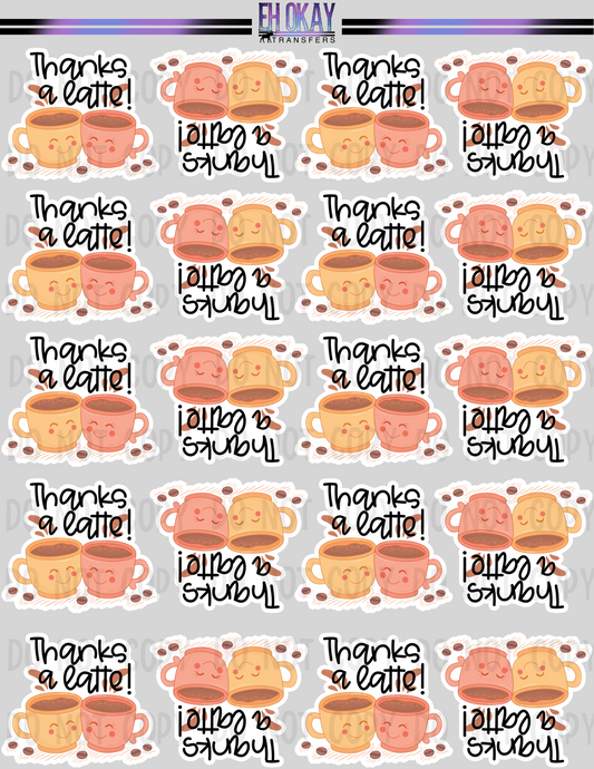 Thanks - Vinyl sticker sheet