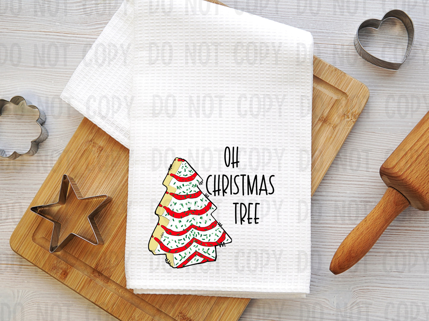 OH CHRISTMAS TREE DISH TOWEL - DTF