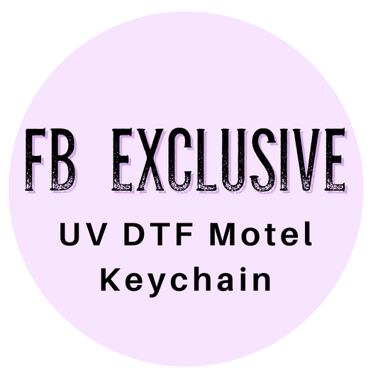 FB Exclusive UV DTF Motel Keychain - UV DTF