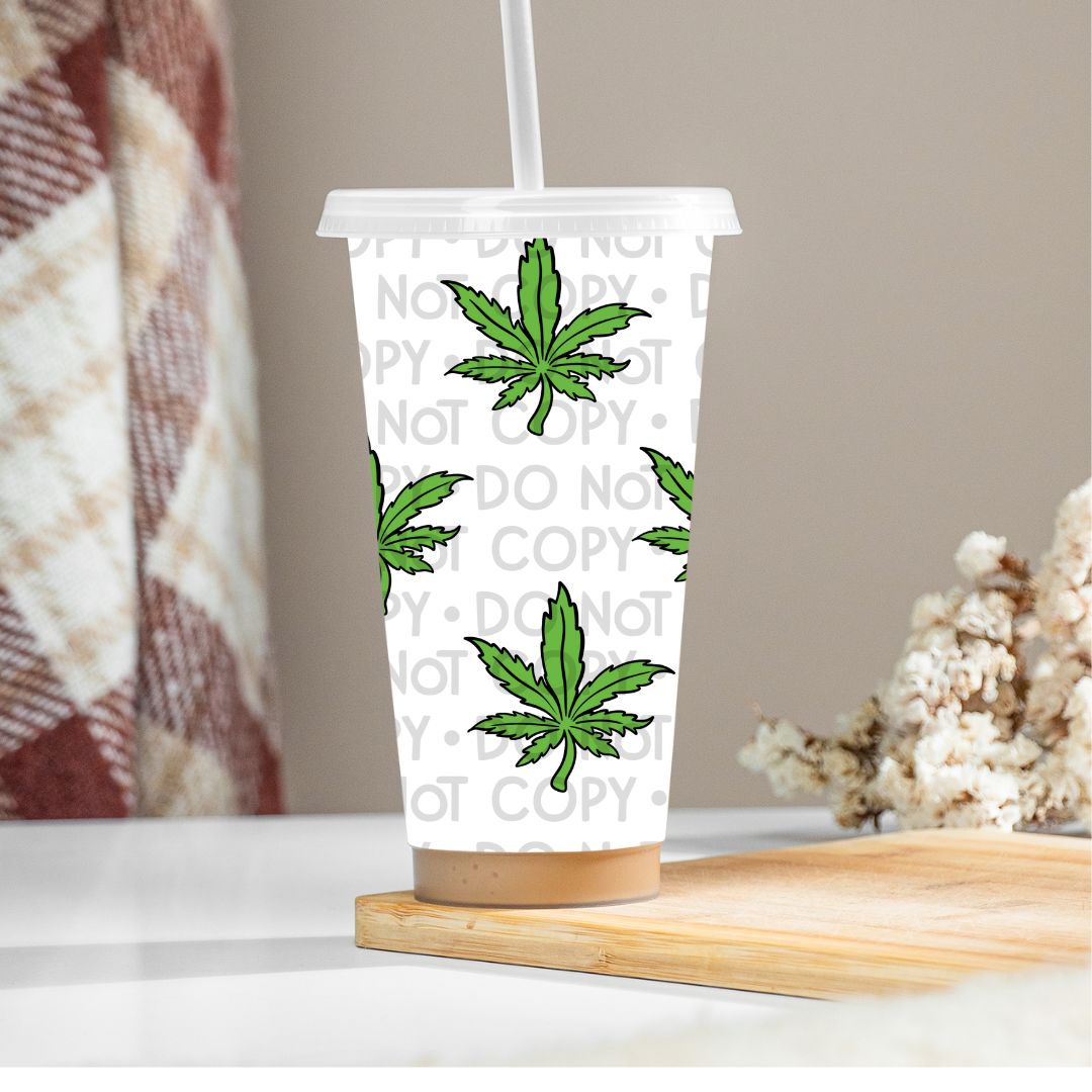 Marijuana Leaf - UV DTF 24oz Wrap