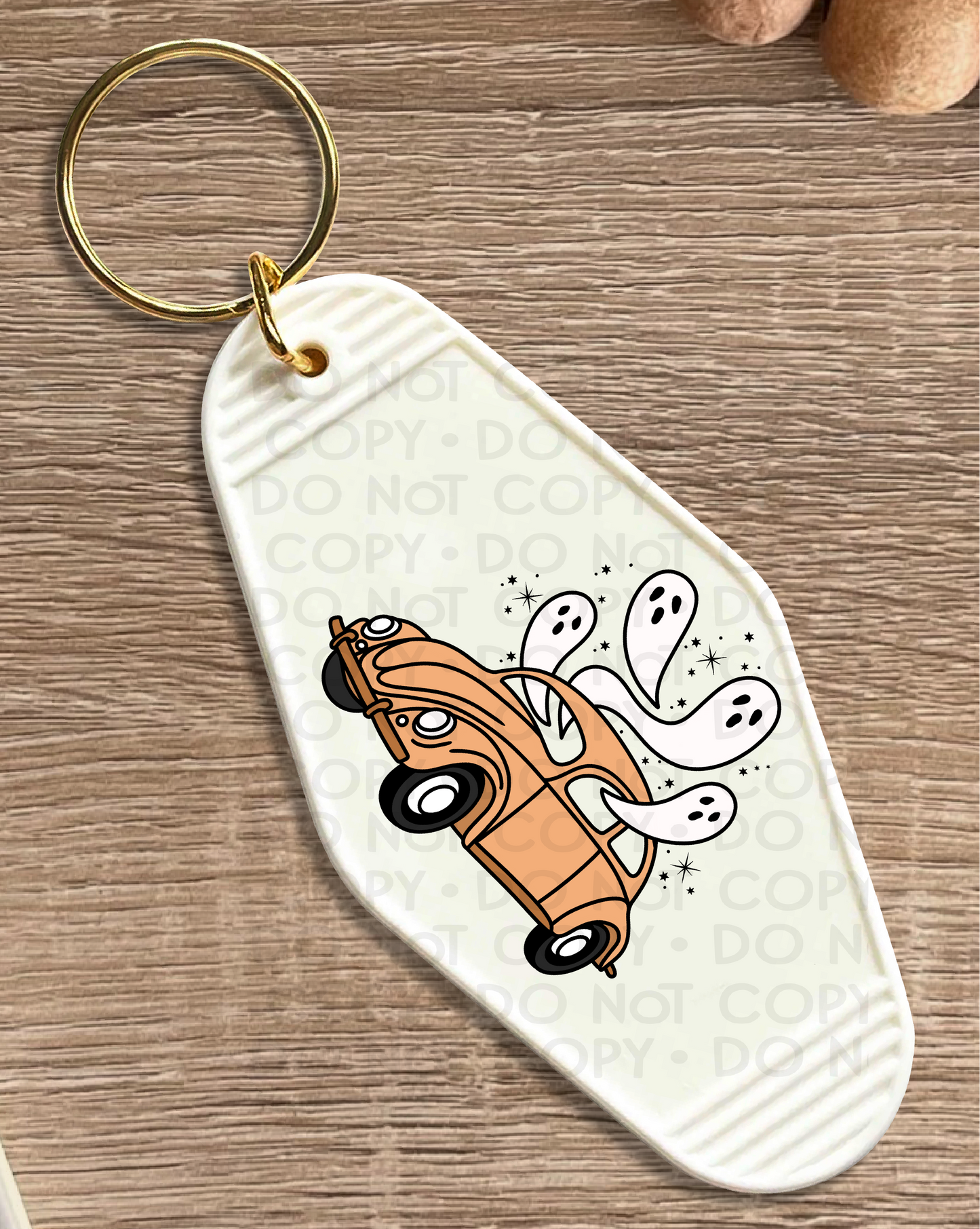 Ghostie car - UV DTF Keychain Decal