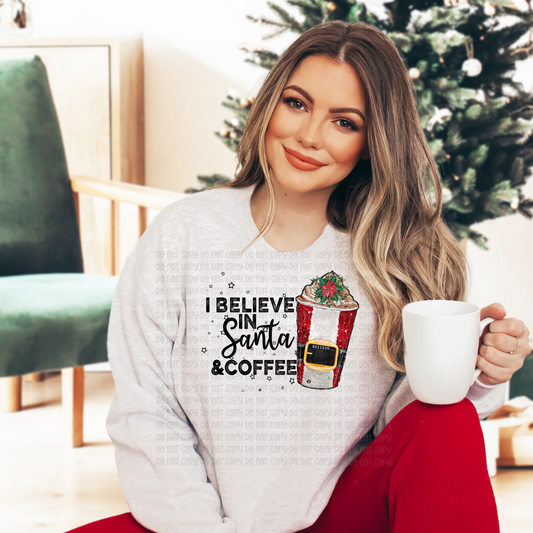 Santa and coffee - DTF