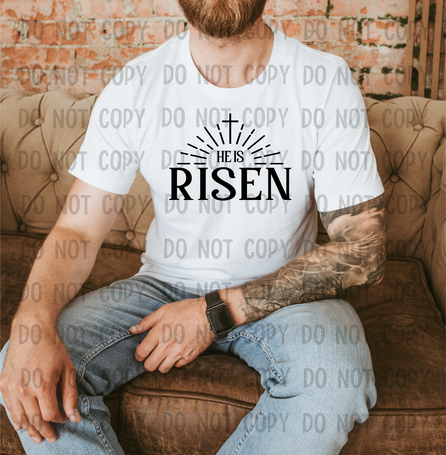 He is risen in black - DTF