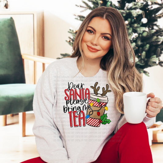 Dear Santa bring me tea - DTF