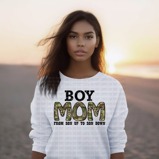 Boy Mom Leopard Camo - DTF