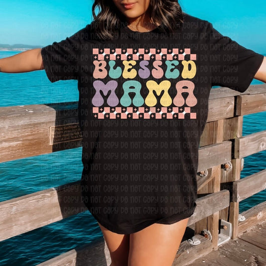 Blessed Mama Checkered - DTF