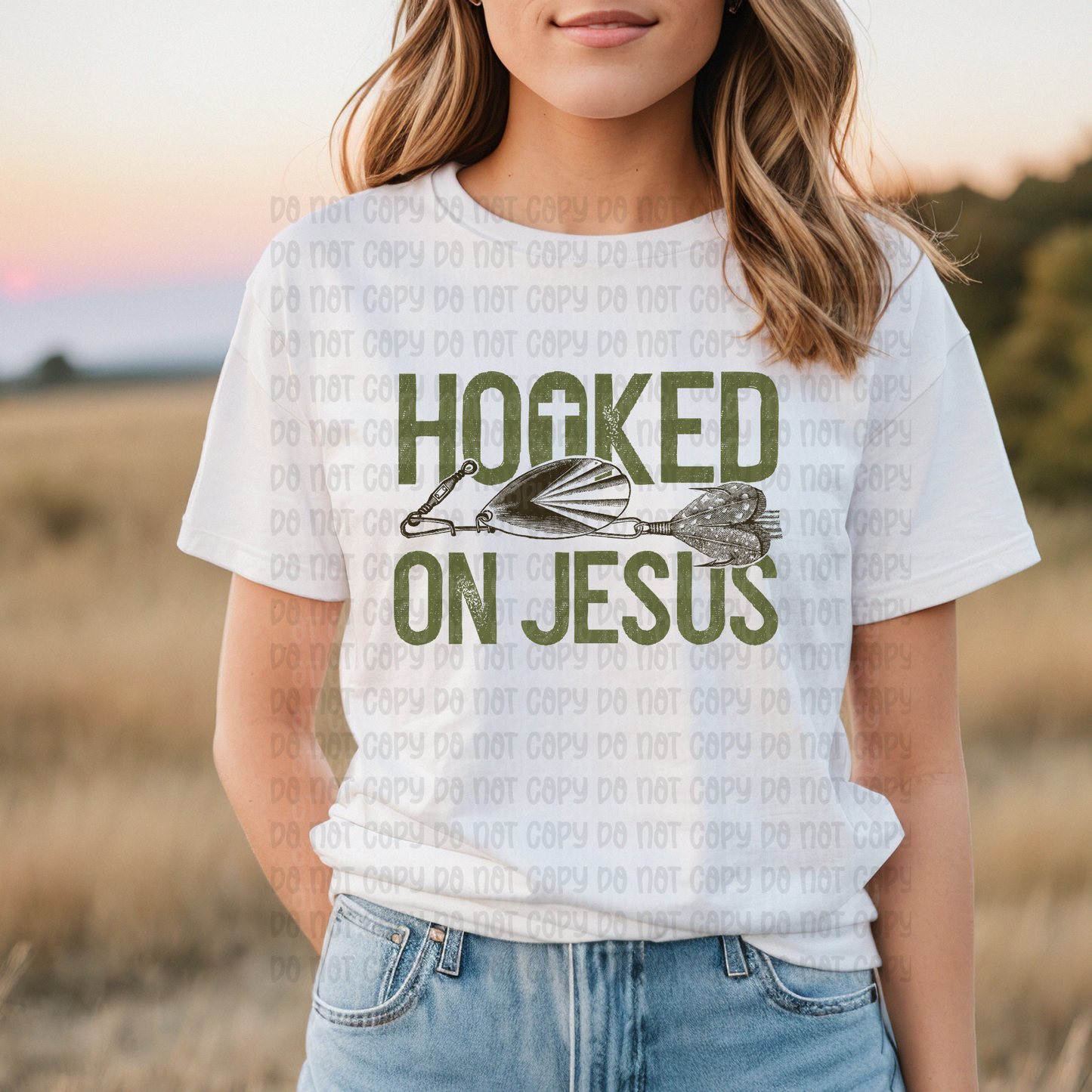 Hooked on Jesus - DTF