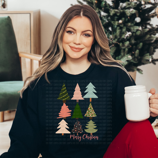 Merry Christmas trees -DTF