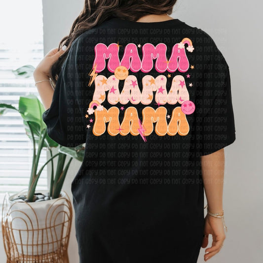 Retro Mama Stacked Pink - DTF