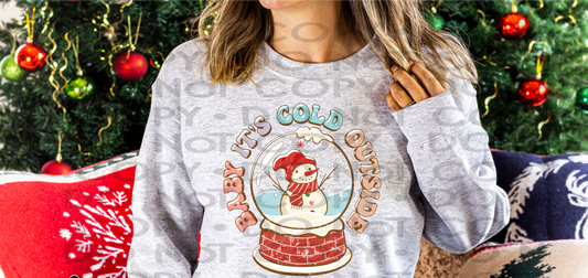 Baby its cold outside distressed - DTF