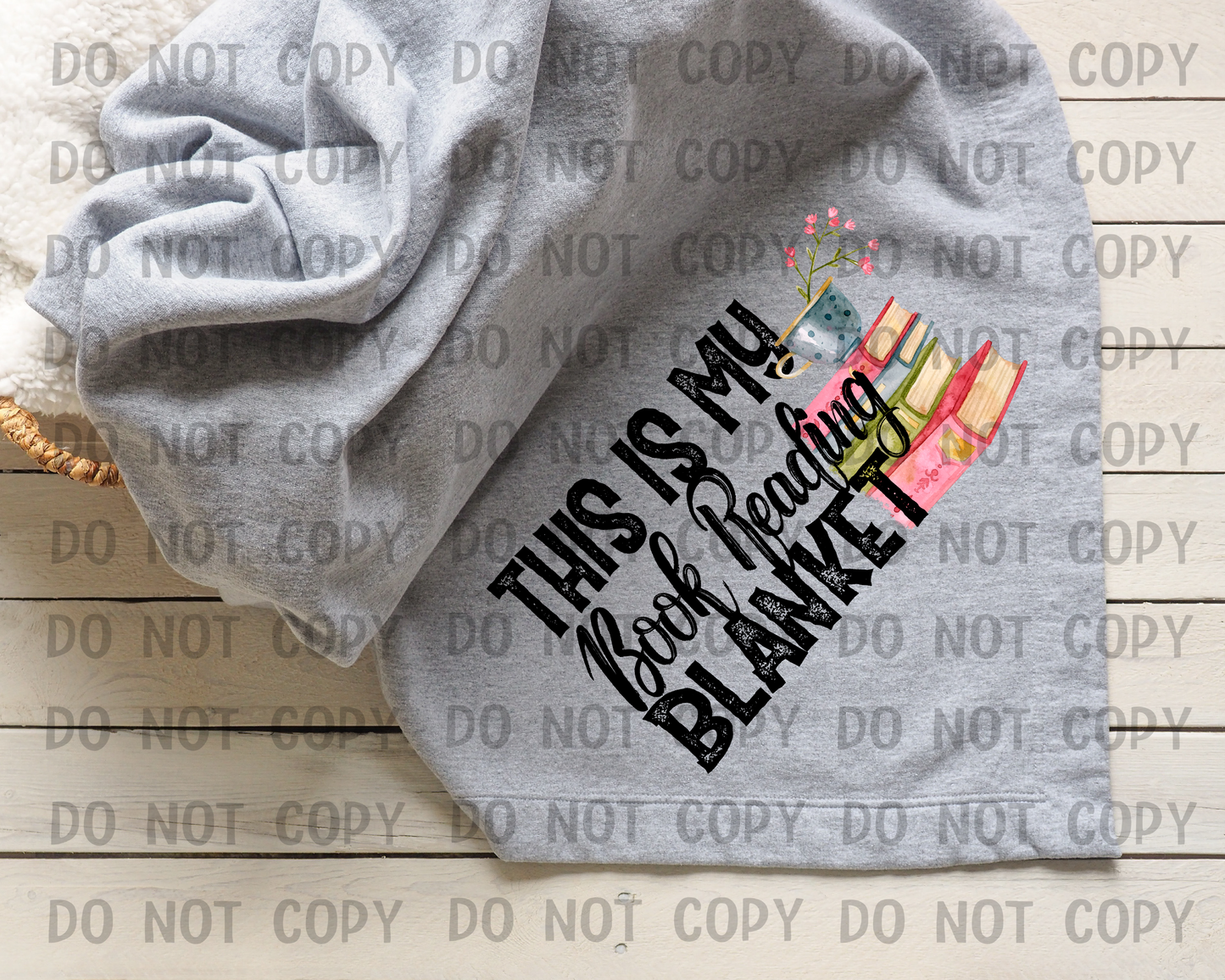 Book reading blanket - DTF