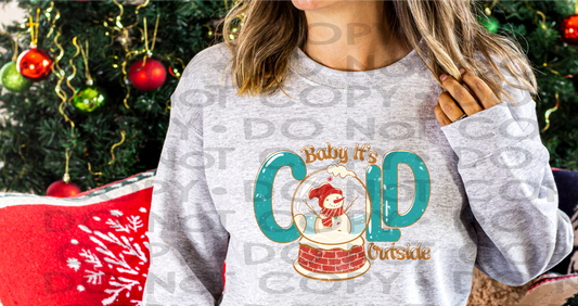 Cold outside distressed - DTF