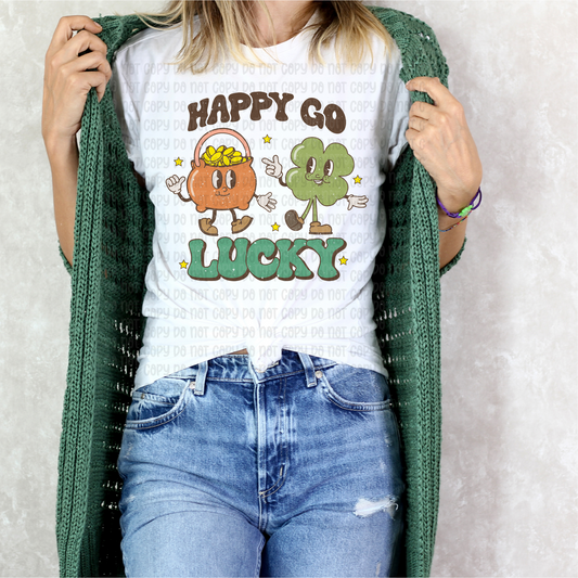 Happy Go Lucky distressed - DTF