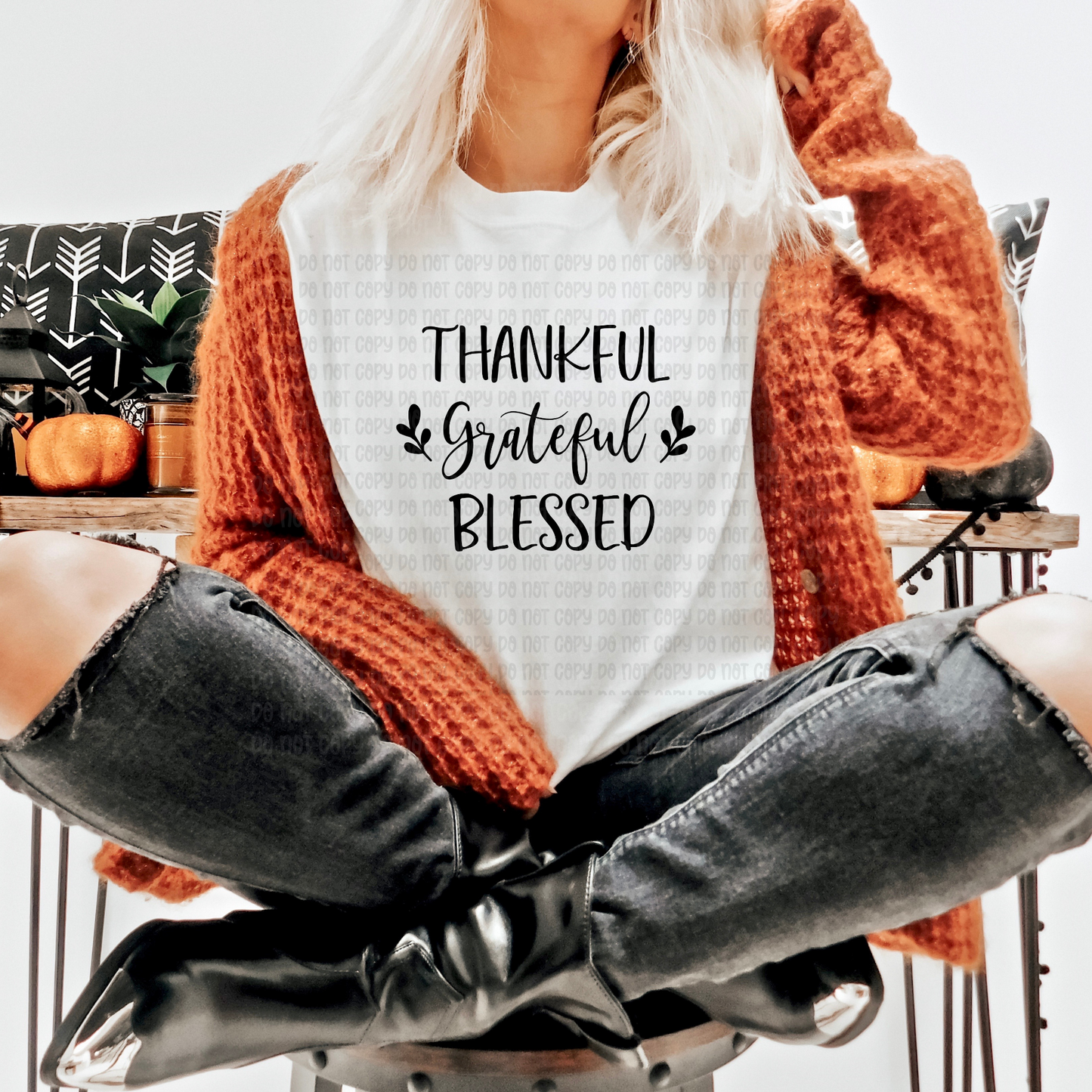 Thankful grateful blessed  - DTF