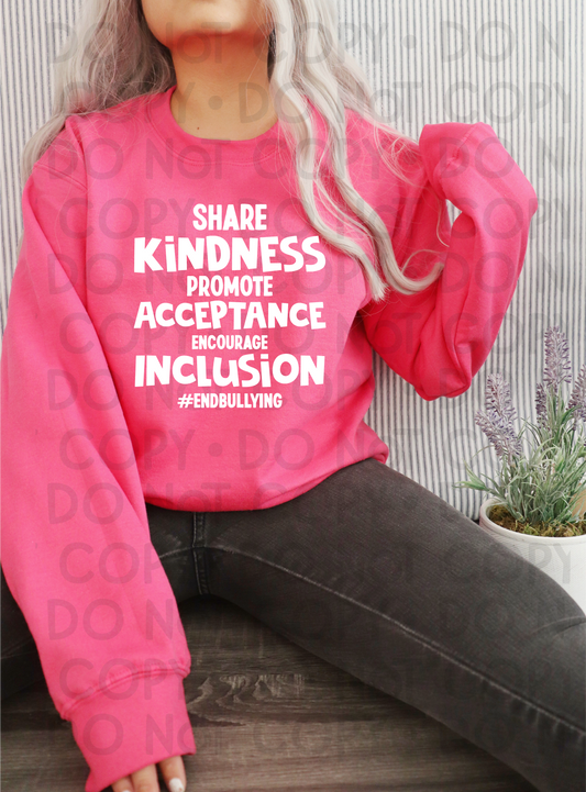 Share kindness, white - DTF