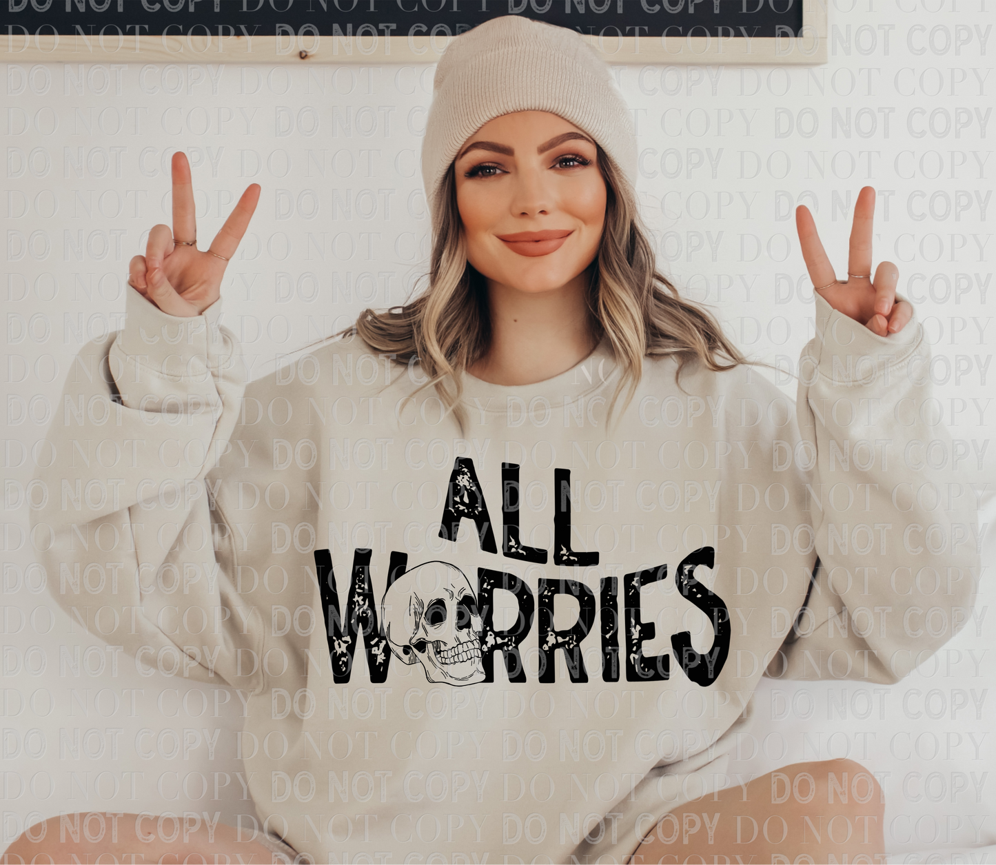 All worries skull - DTF