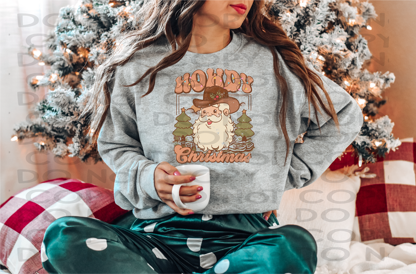 Howdy Christmas distressed - DTF
