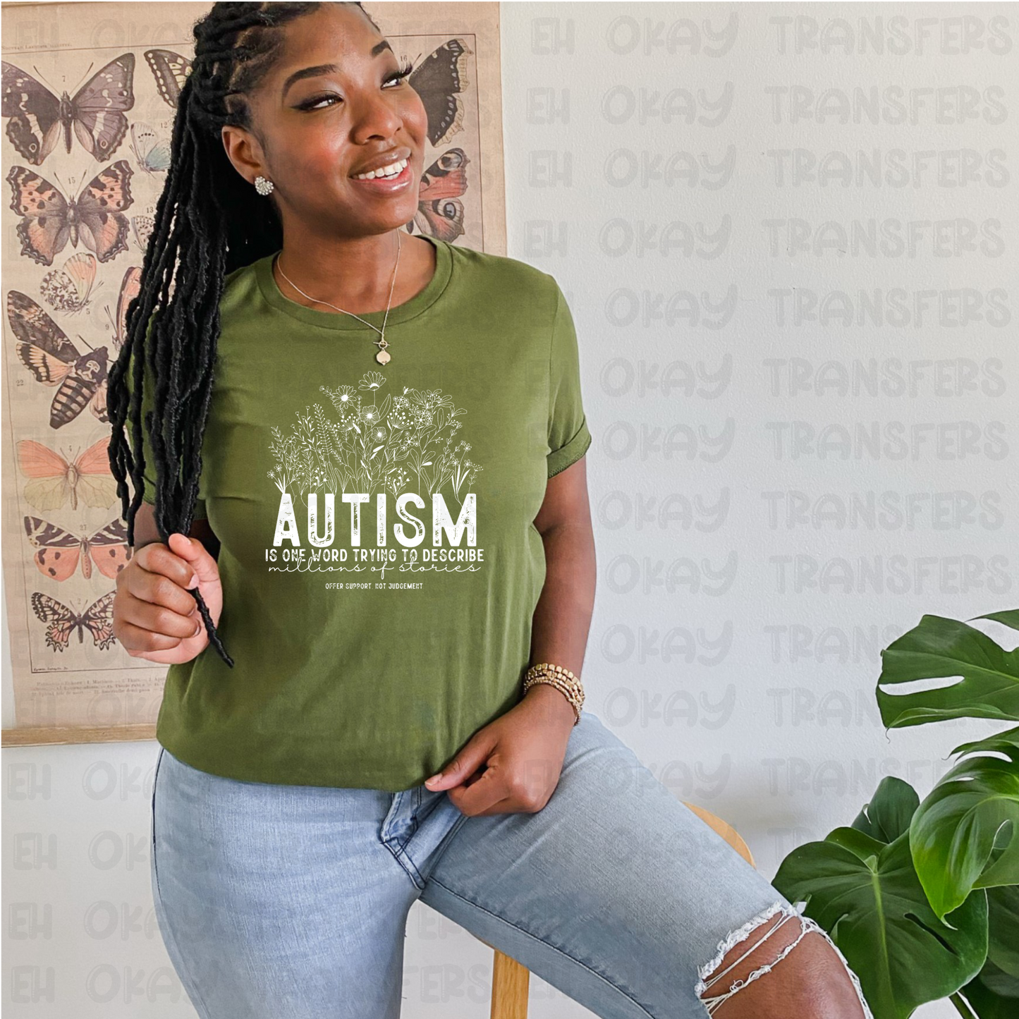 Autism is one word - white writing - Screen Print *Semi Exclusive Design*