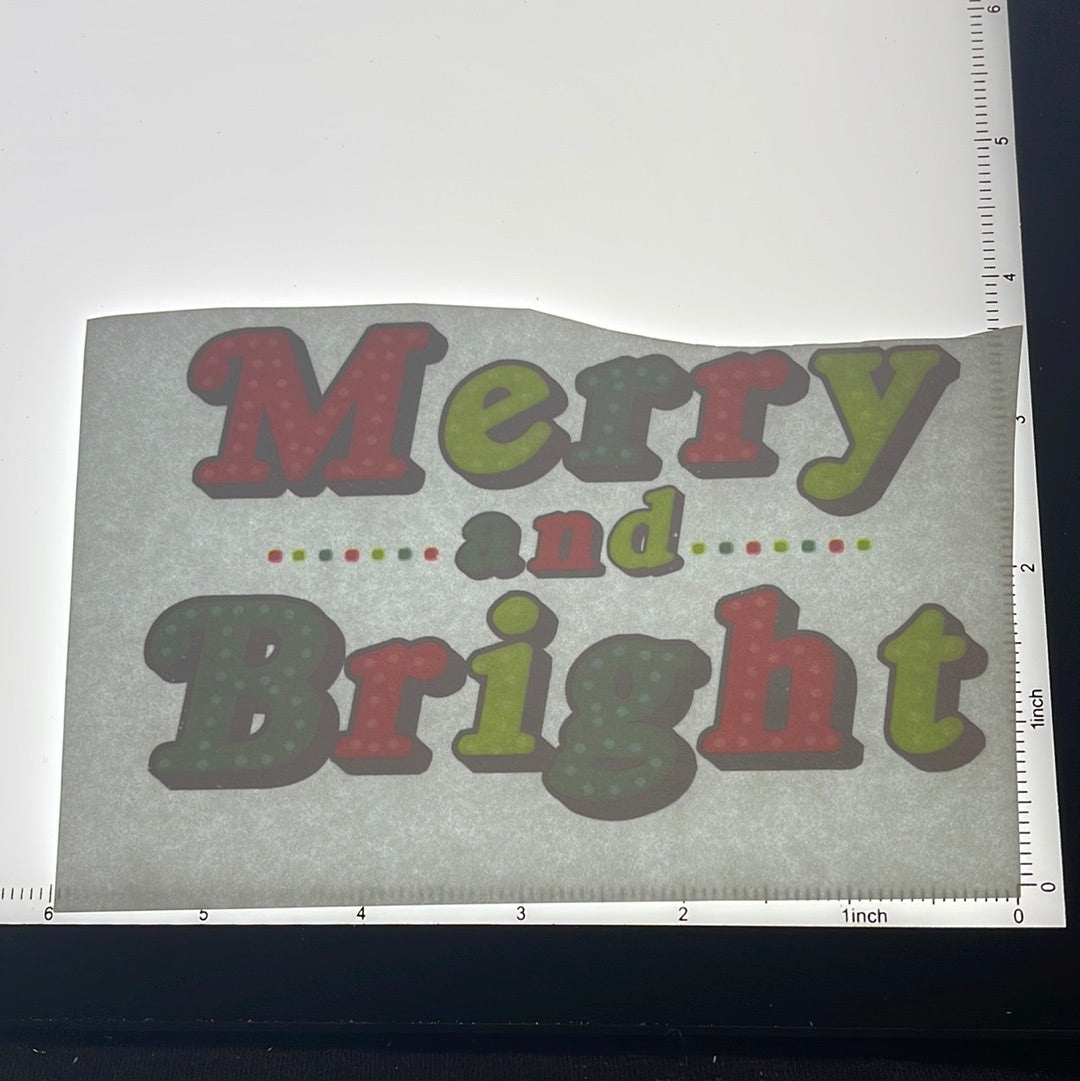 Merry and bright - Screen Print - $1