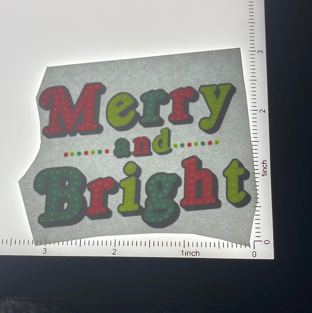 Merry and bright - Screen Print - 2 for $1